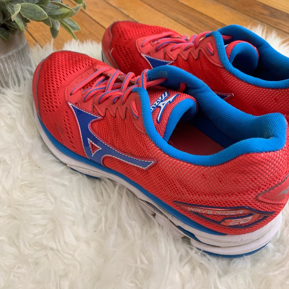 Mizuno Wave Rider 20 Trail Running Shoes Pink Blue - Picture 8 of 8